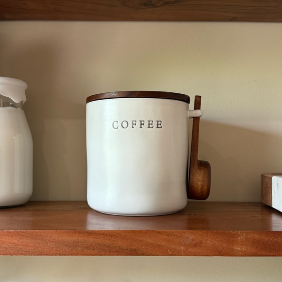 NWOT Hearth & Hand coffee canister with spoon (DISCONTINUED) - Picture 2 of 12